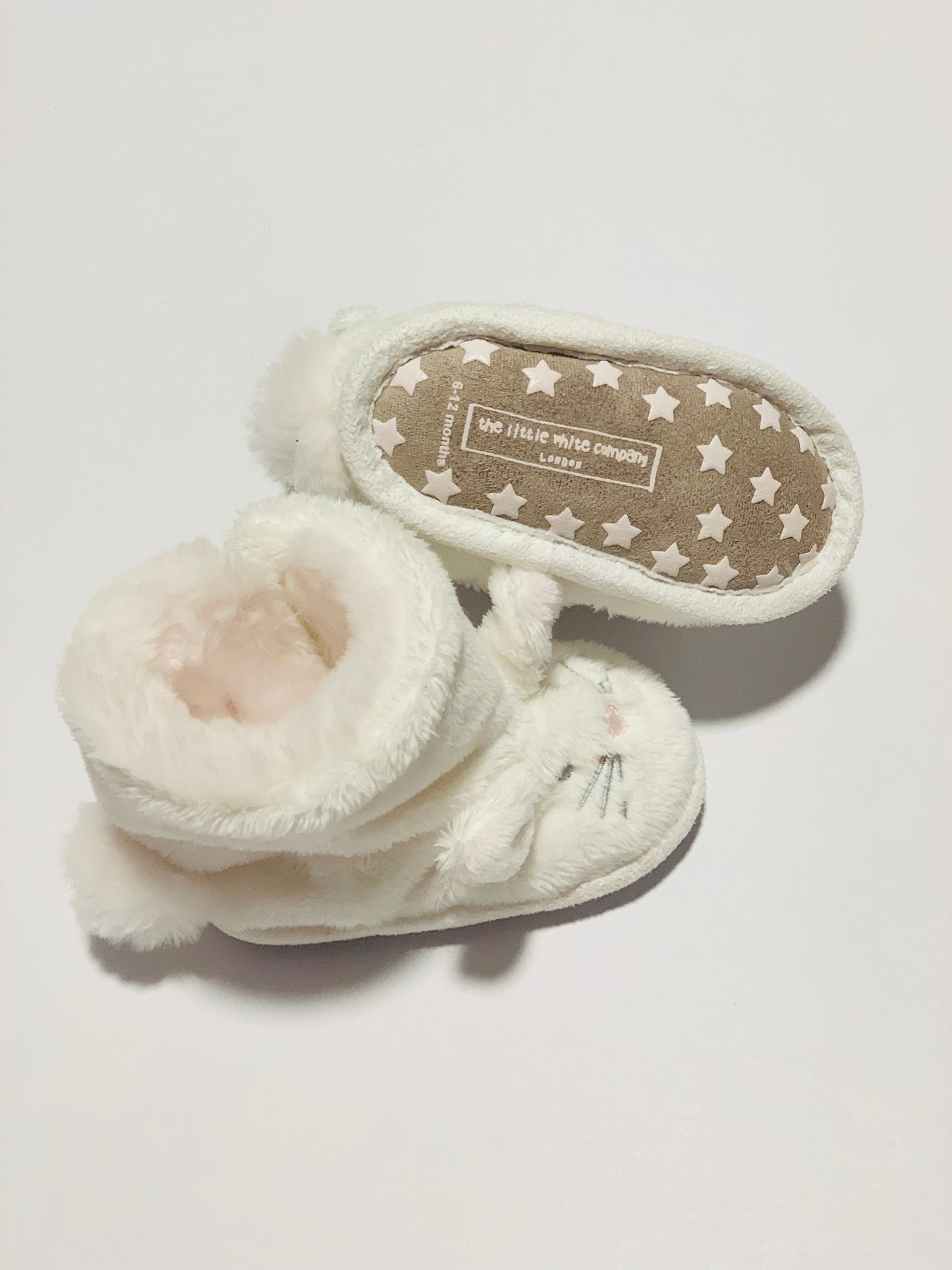 Fluffy bunny booties - Size 6-12 months