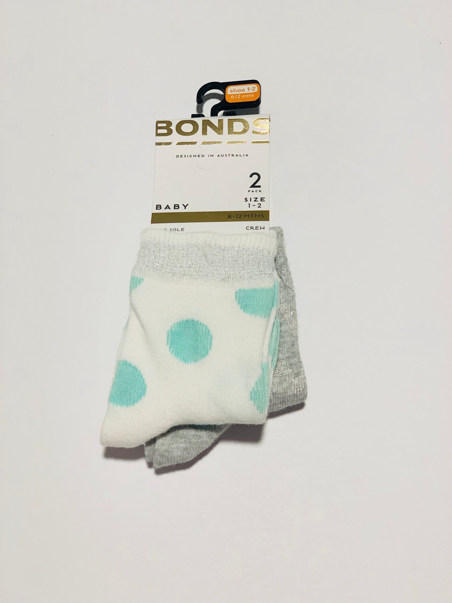 2 pack socks new - Size 6-12 months