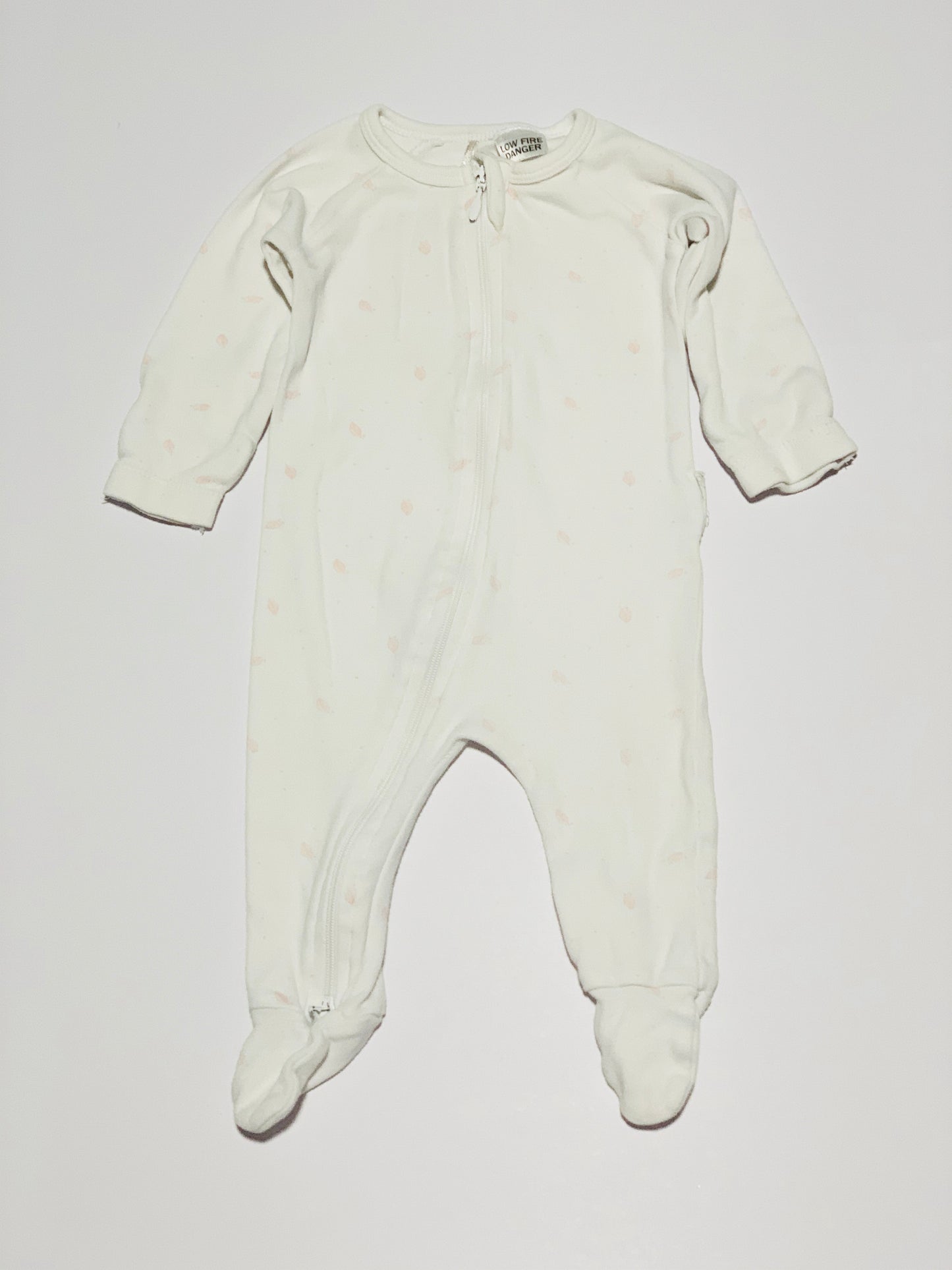 Pink leaf onesie - Size 000
