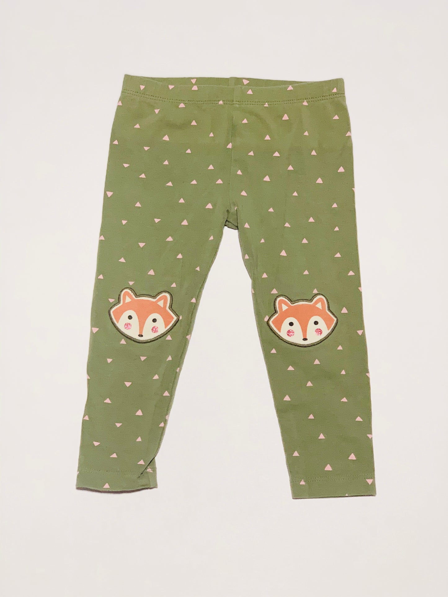 Green fox leggings - Size 2