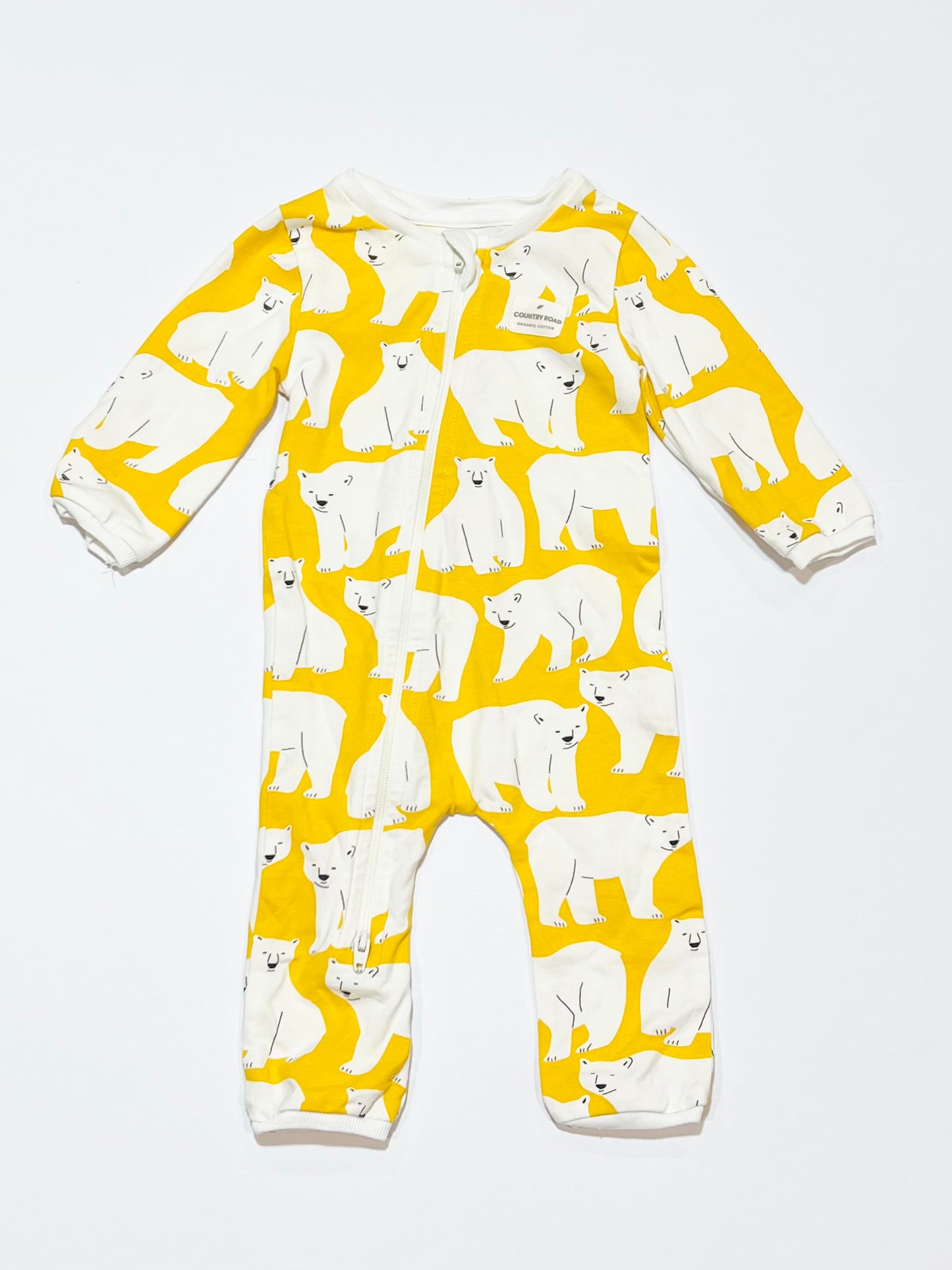 Bears zip onesie - Size 000