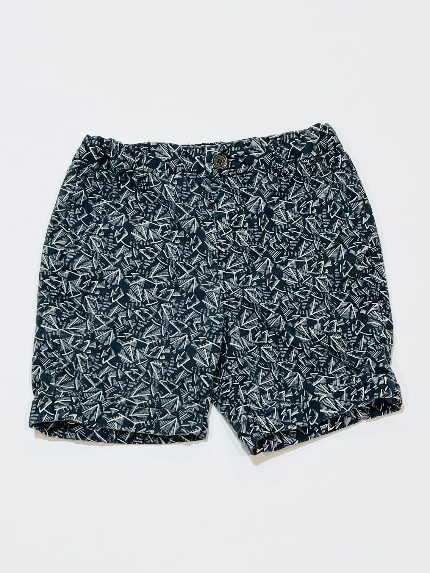 Navy patterned shorts - Size 4