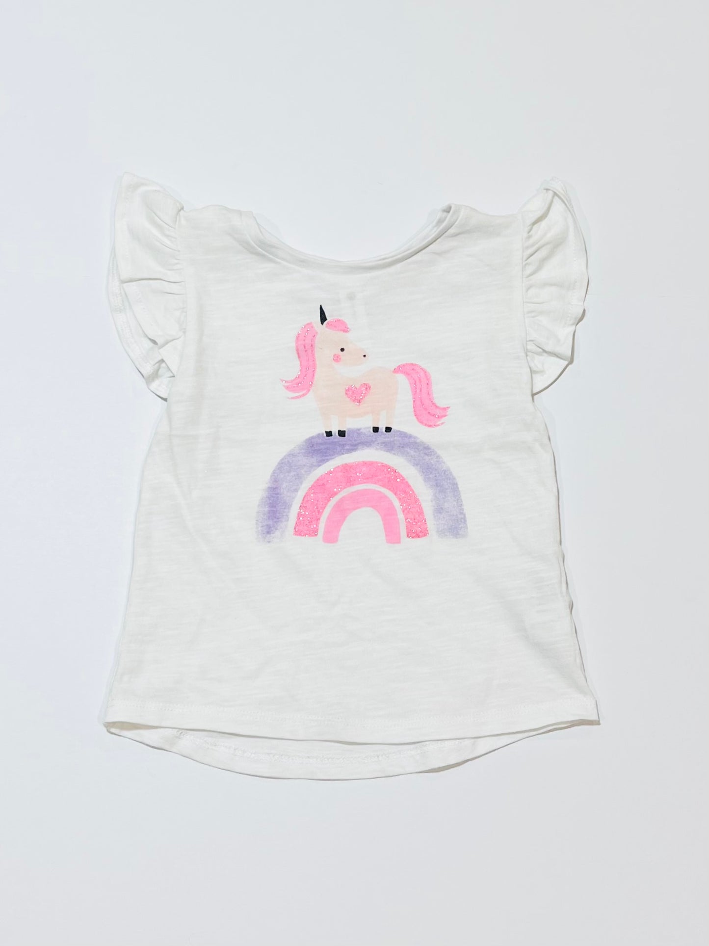 Unicorn glitter tee - Size 1