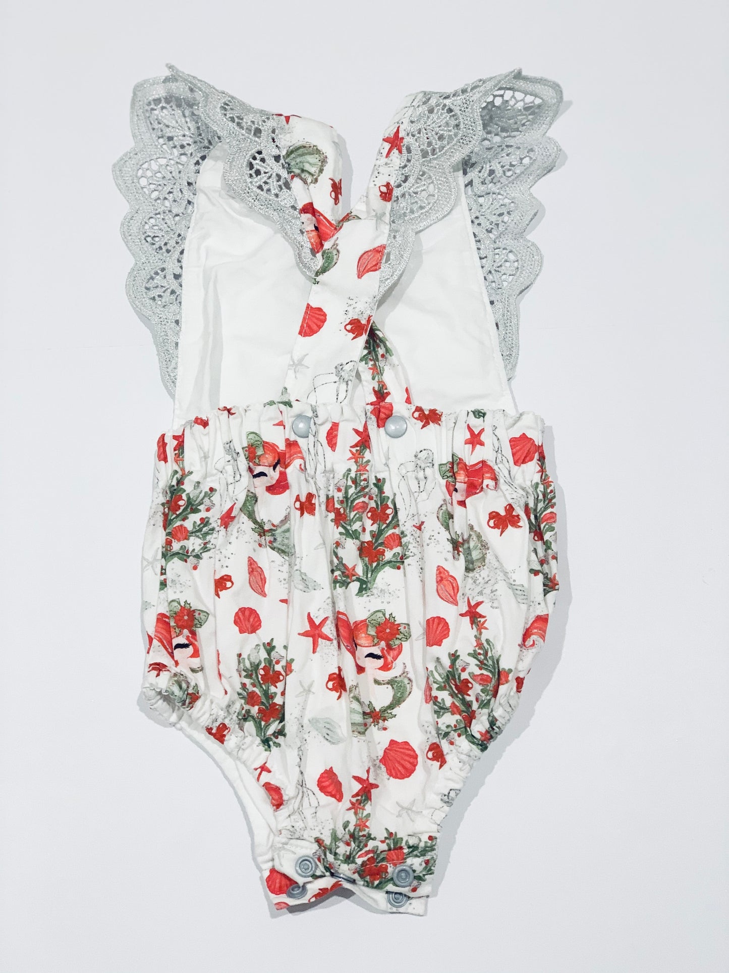 Christmas mermaid romper - Size 1