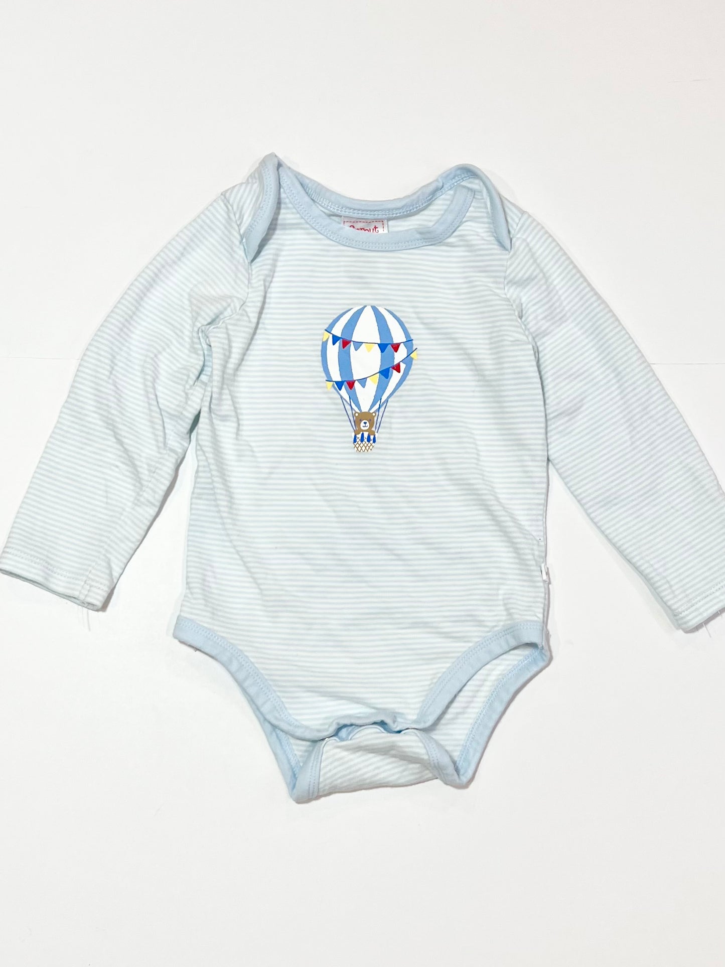 Striped hot air balloon bodysuit - Size 1