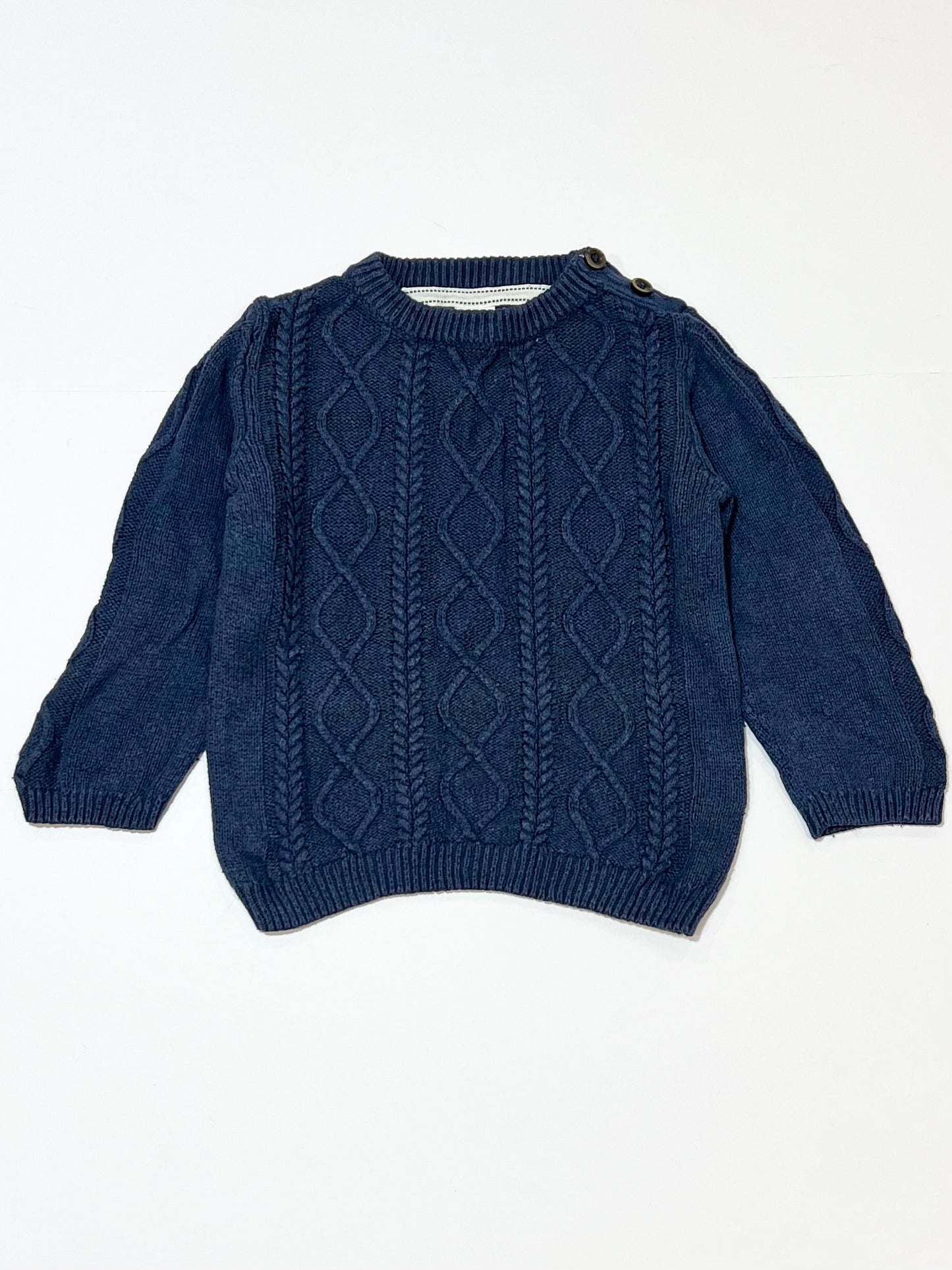 Navy cable knit jumper - Size 1