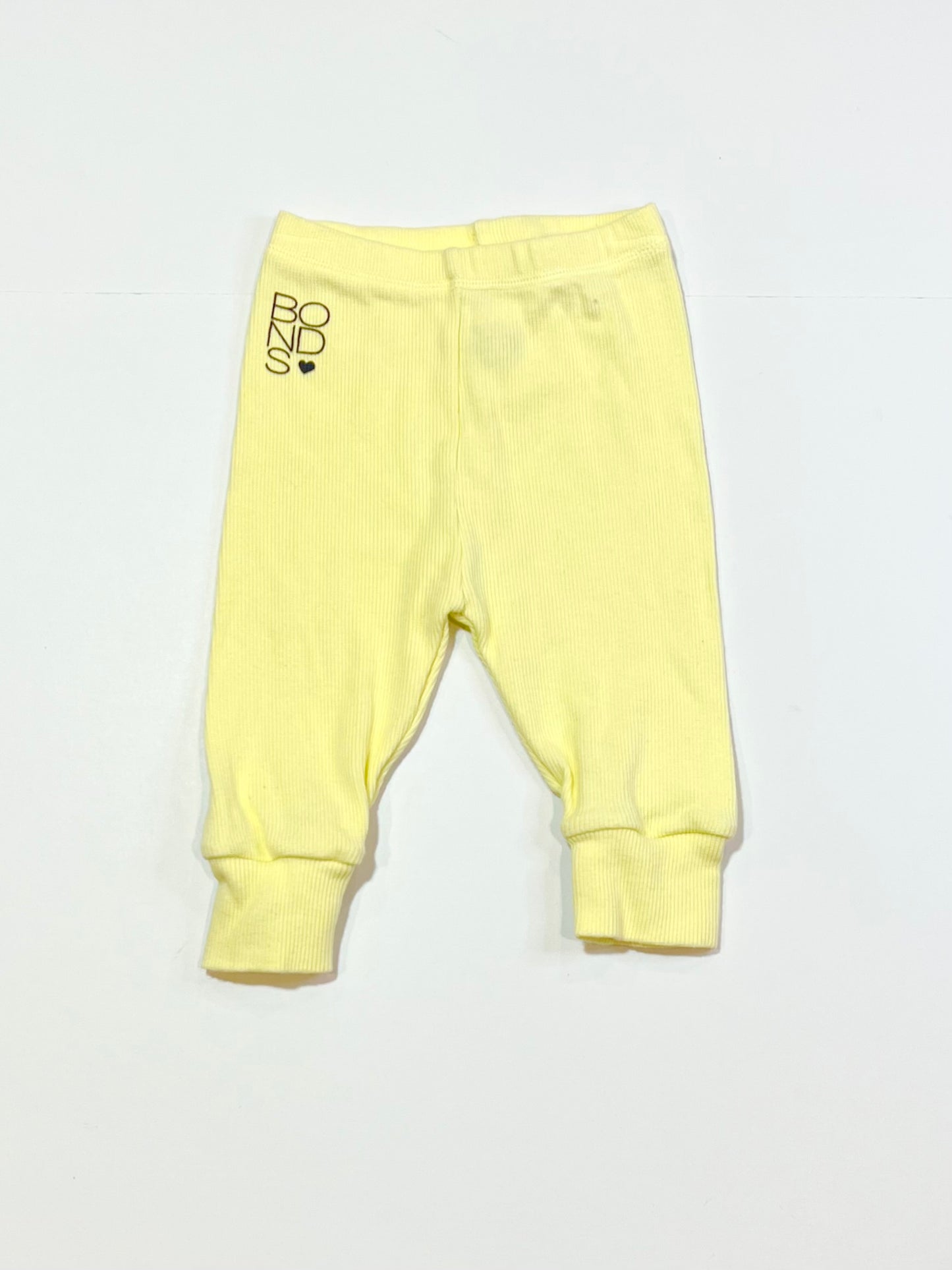 Yellow ribbed pants - Size 00