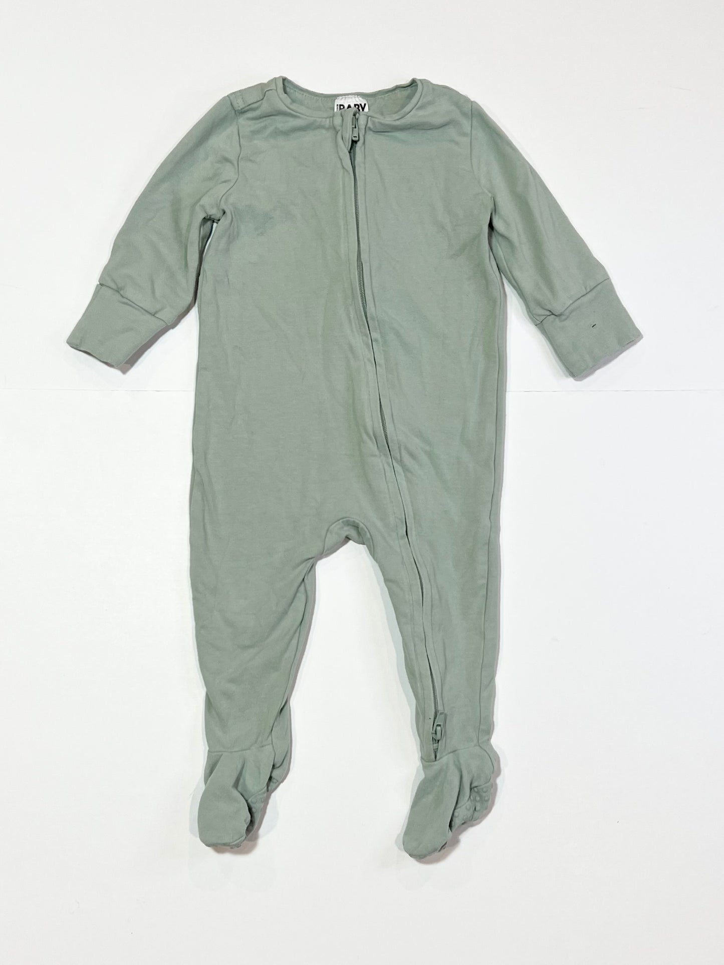 Green zip onesie - Size 00