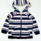 Striped hearts sherpa hoodie - Size 2