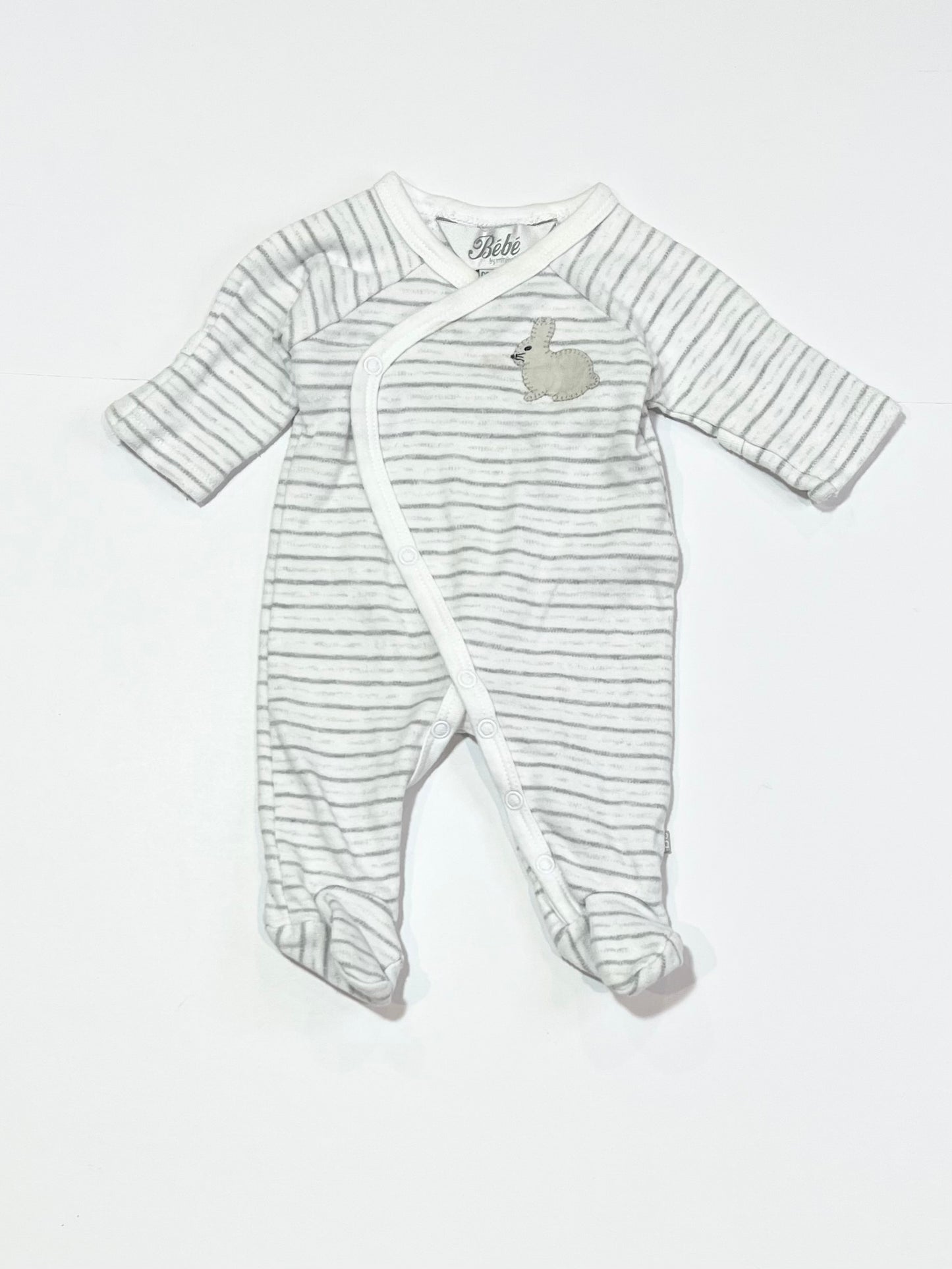 Striped bunny onesie - Size 00000