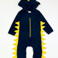 Navy hooded zip onesie - Size 00