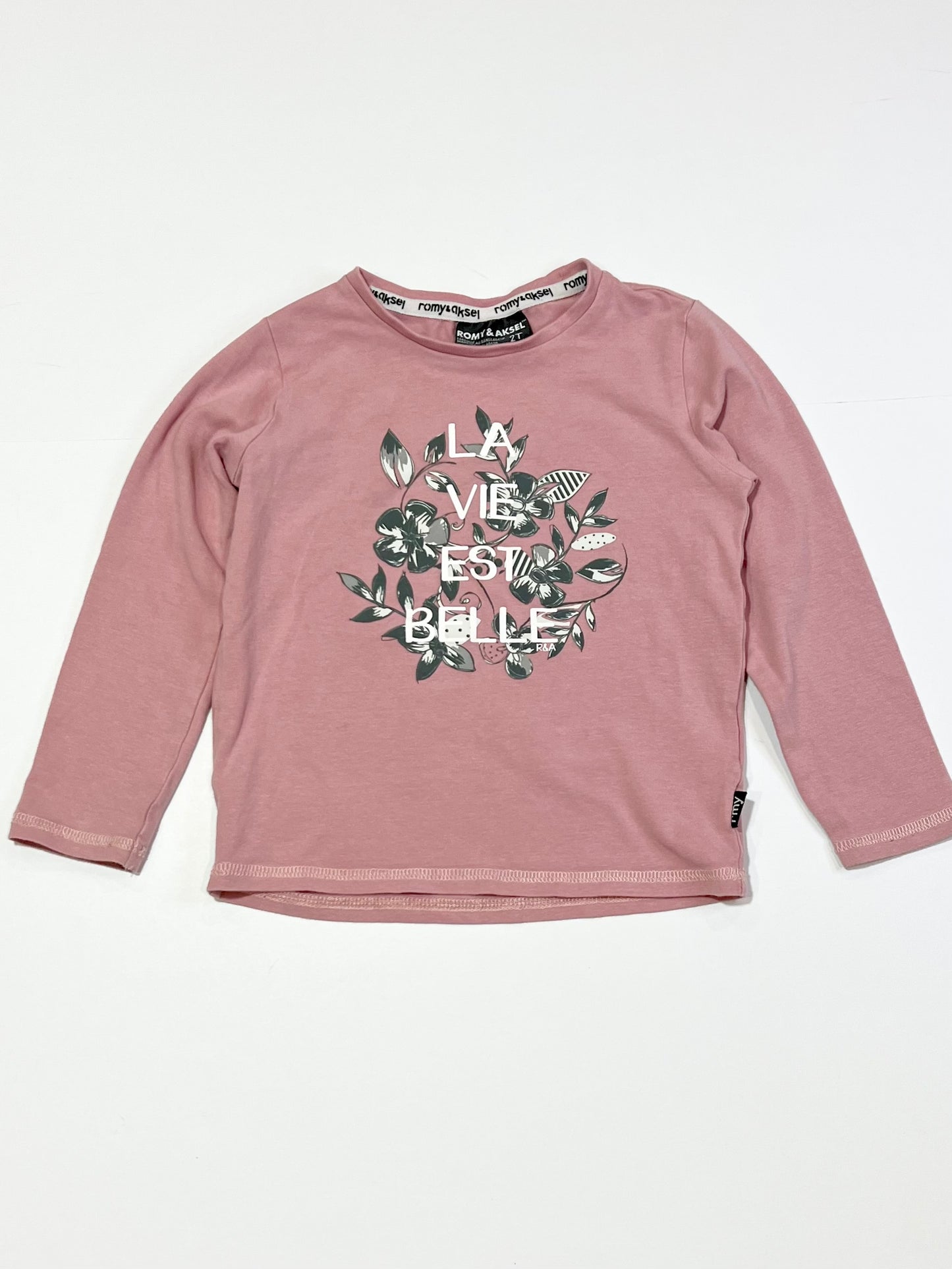 Pink floral top - Size 2