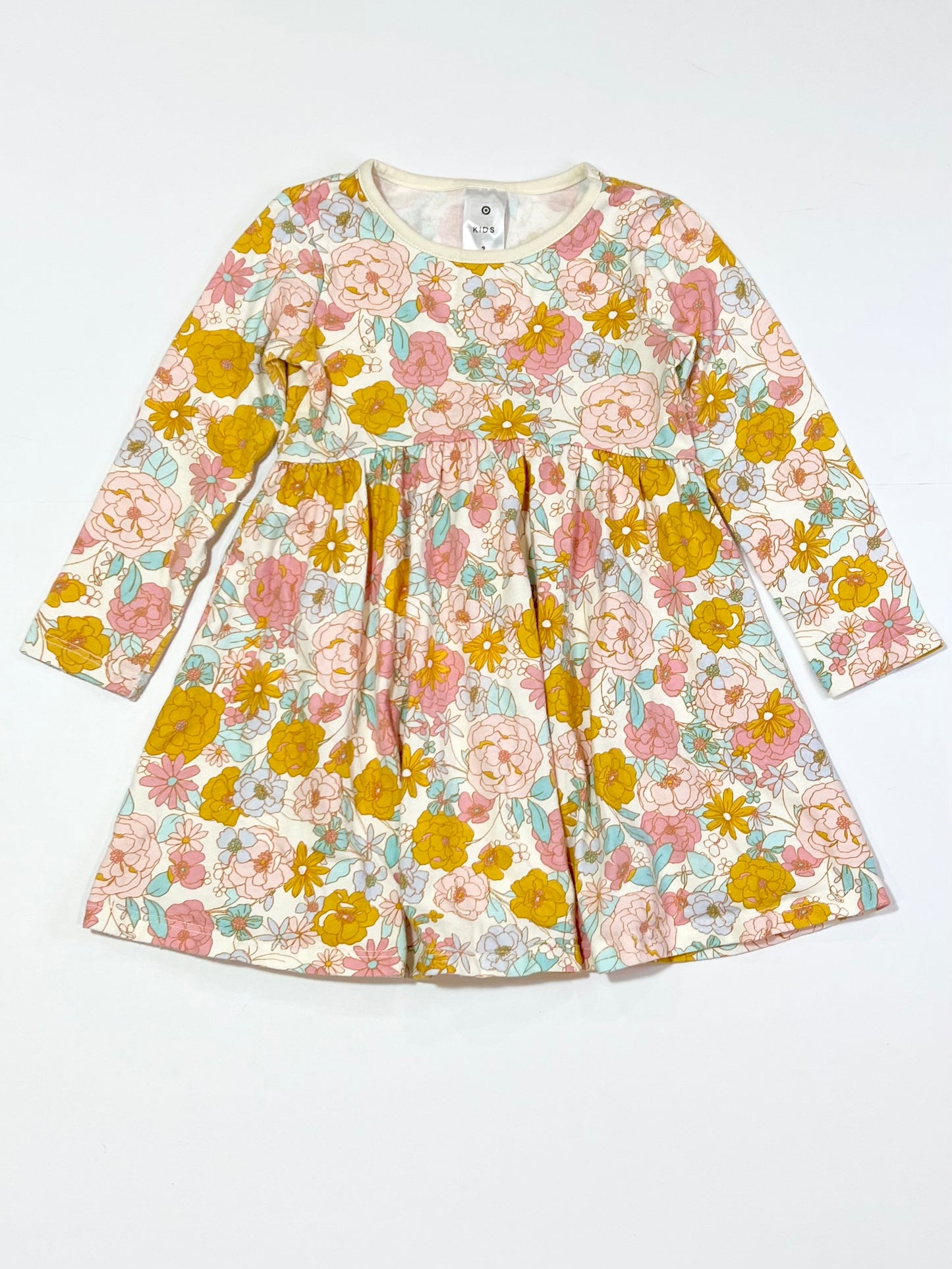 Floral jersey dress - Size 2