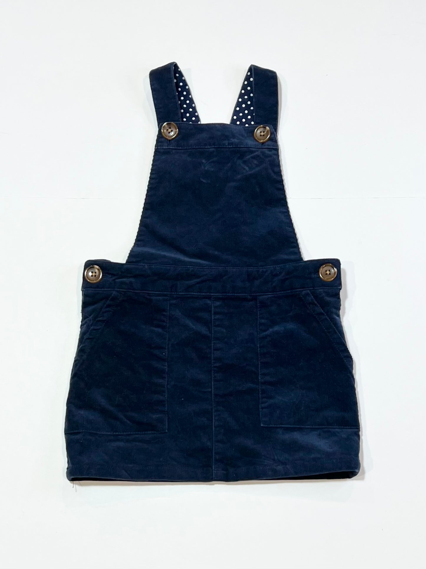 Navy corduroy pinafore - Size 3