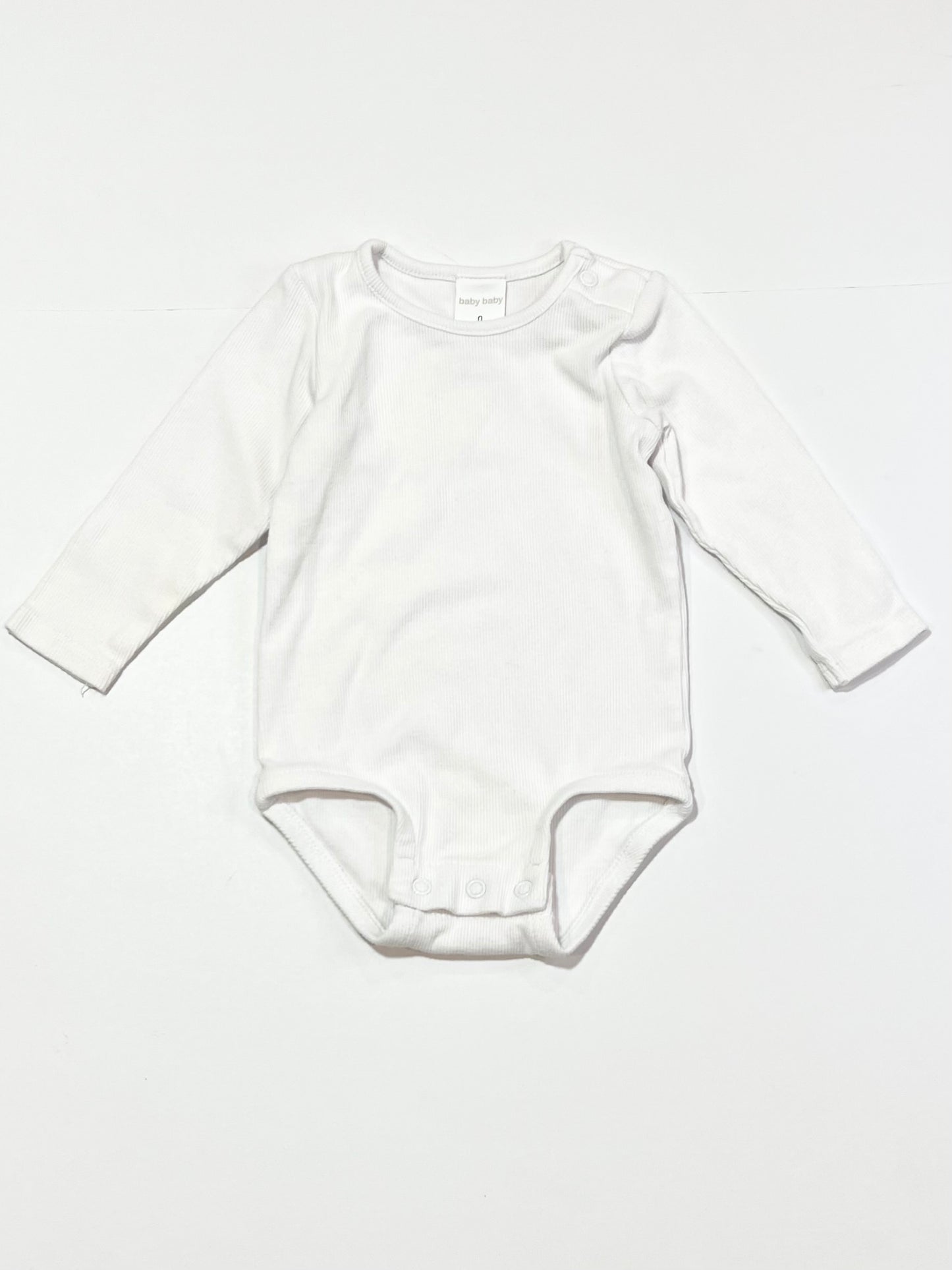 White ribbed bodysuit - Size 0