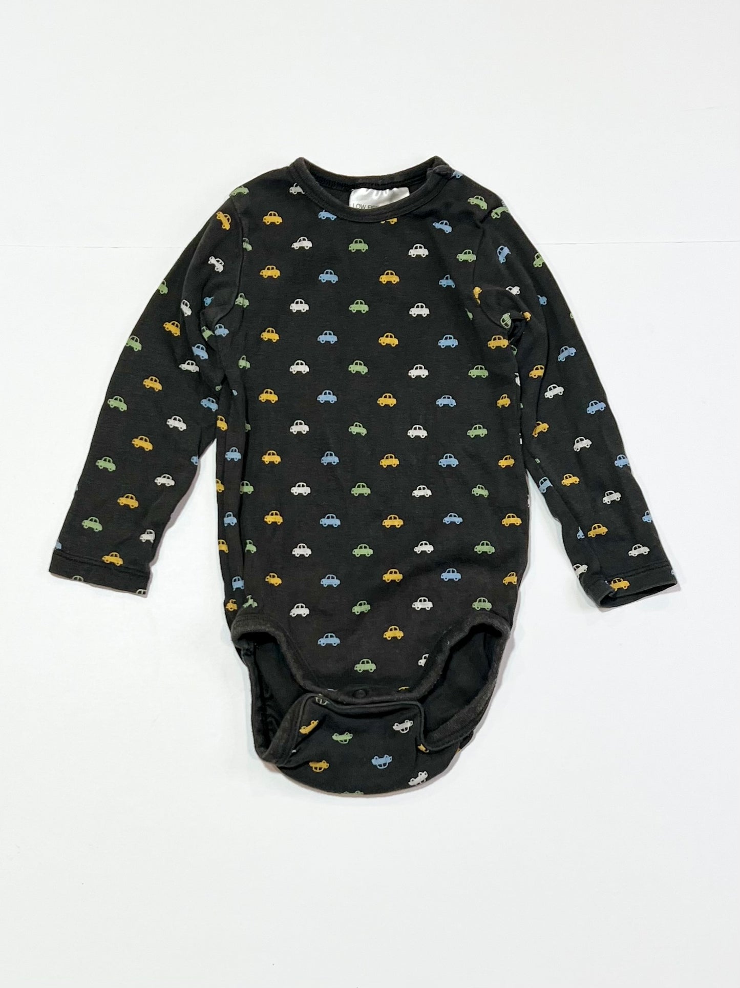 Grey cars bodysuit - Size 6-9 months