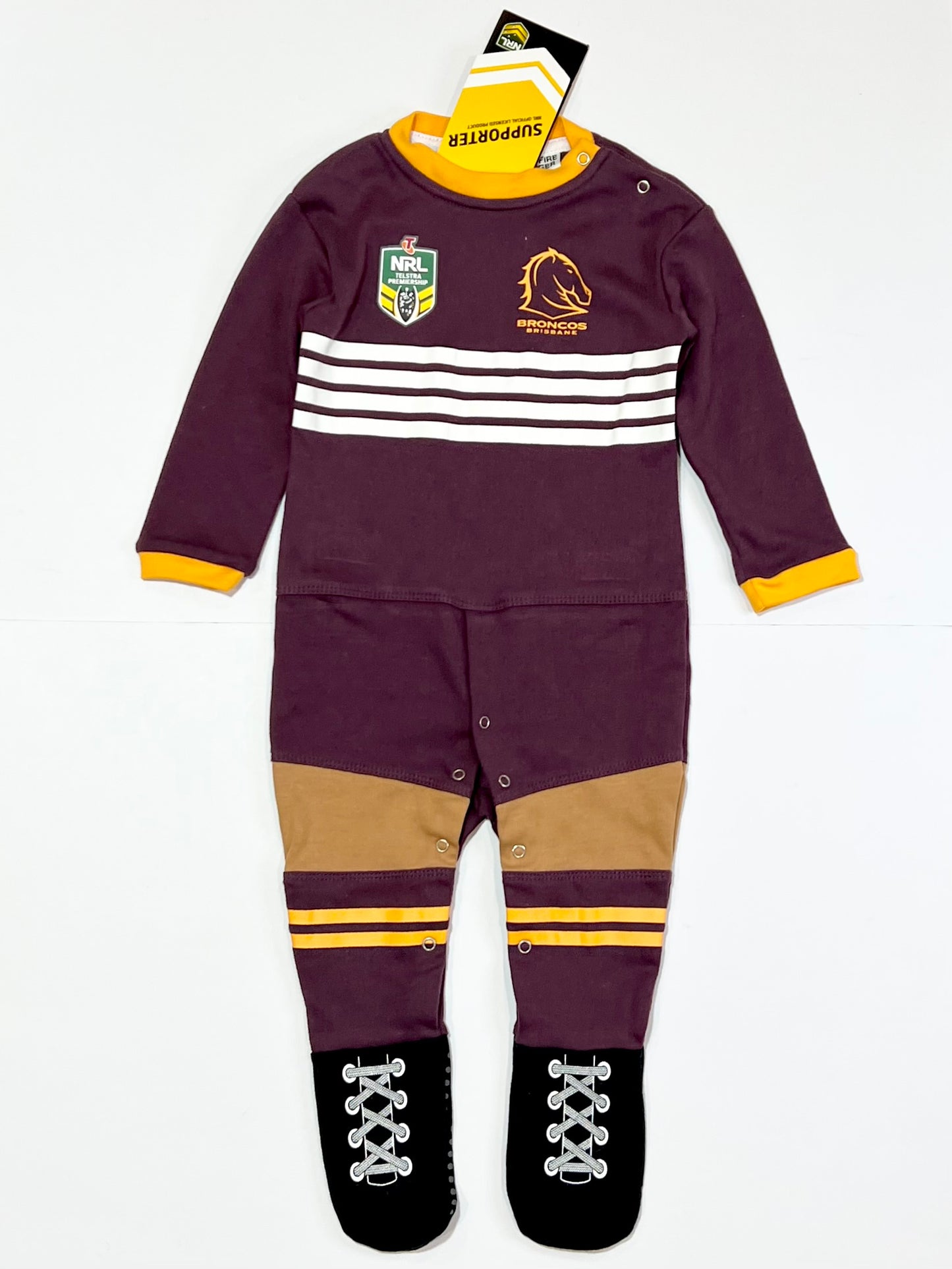 Brisbane Broncos onesie brand new - Size 1