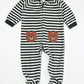 Striped velour zip onesie - Size 0