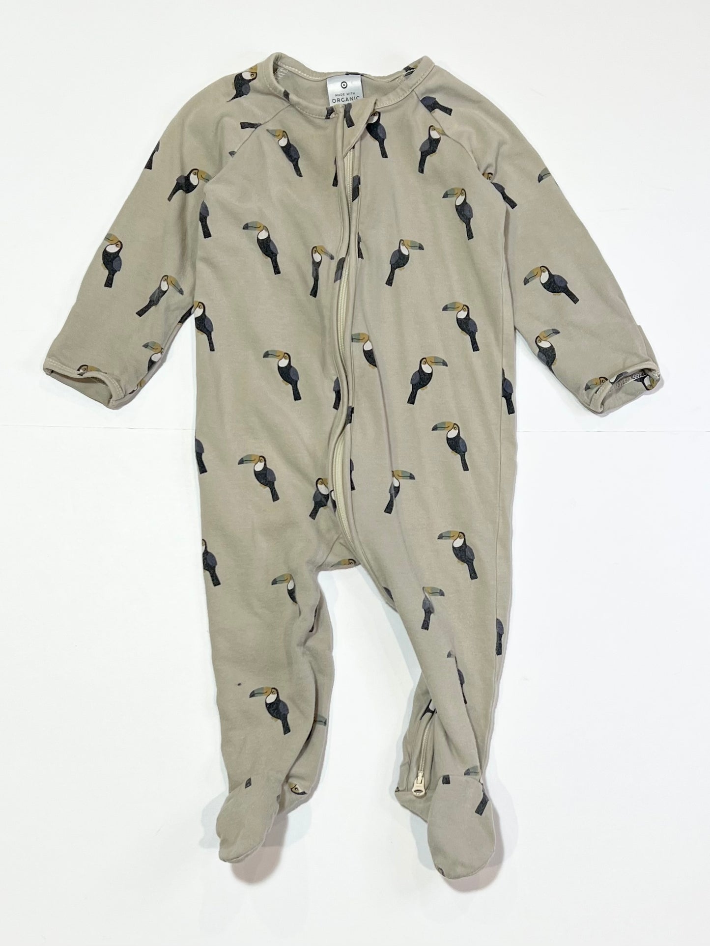 Toucans zip onesie - Size 0
