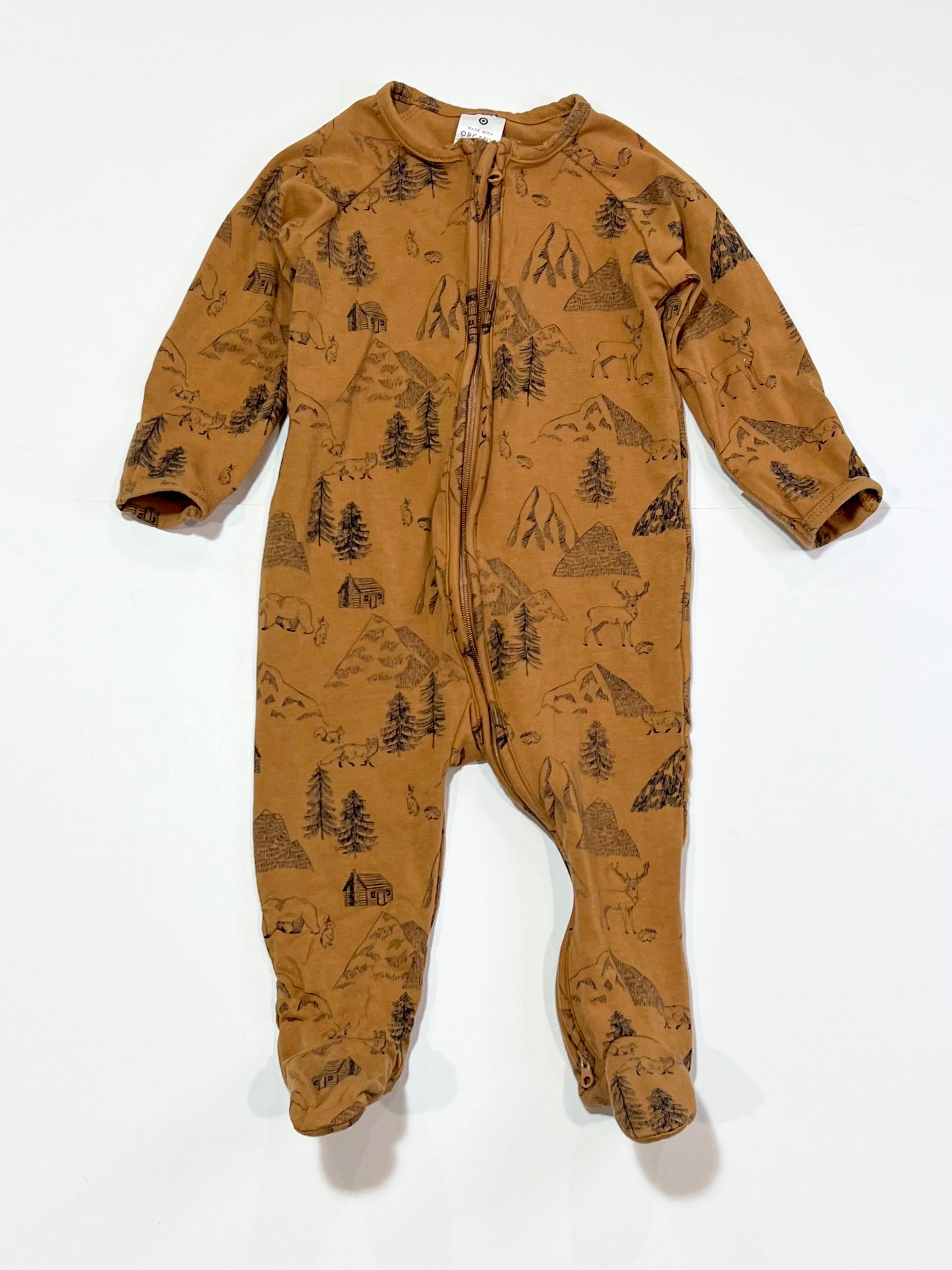 Mountains zip onesie Size 0 Recyclababy