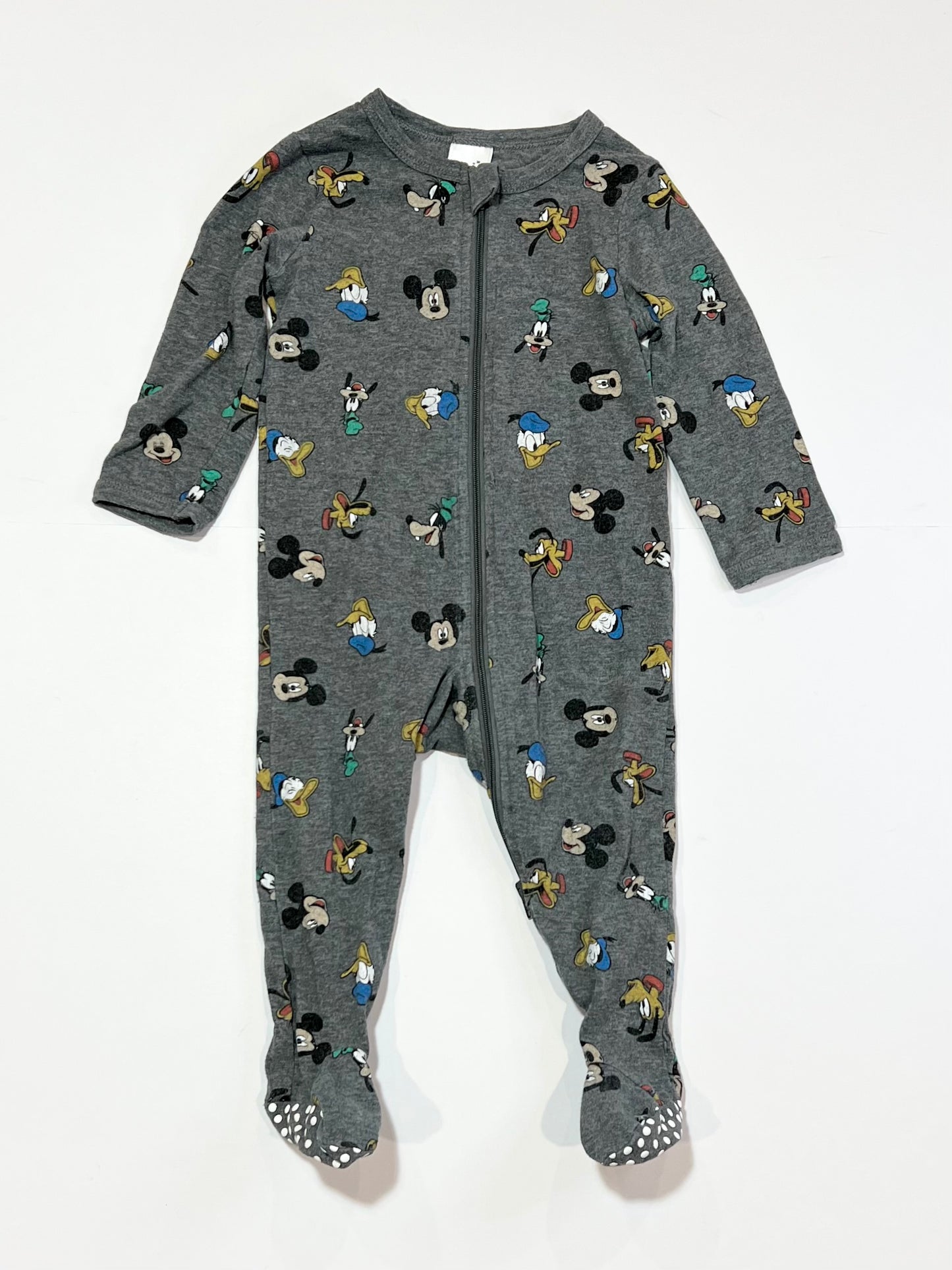 Grey character zip onesie - Size 0