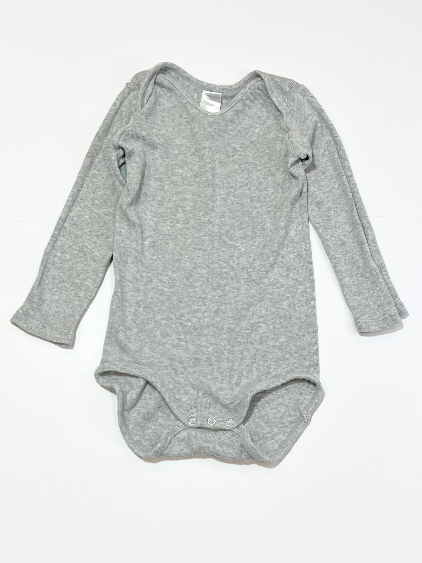 Grey ribbed bodysuit - Size 2