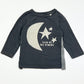 Grey moon and stars top - Size 2