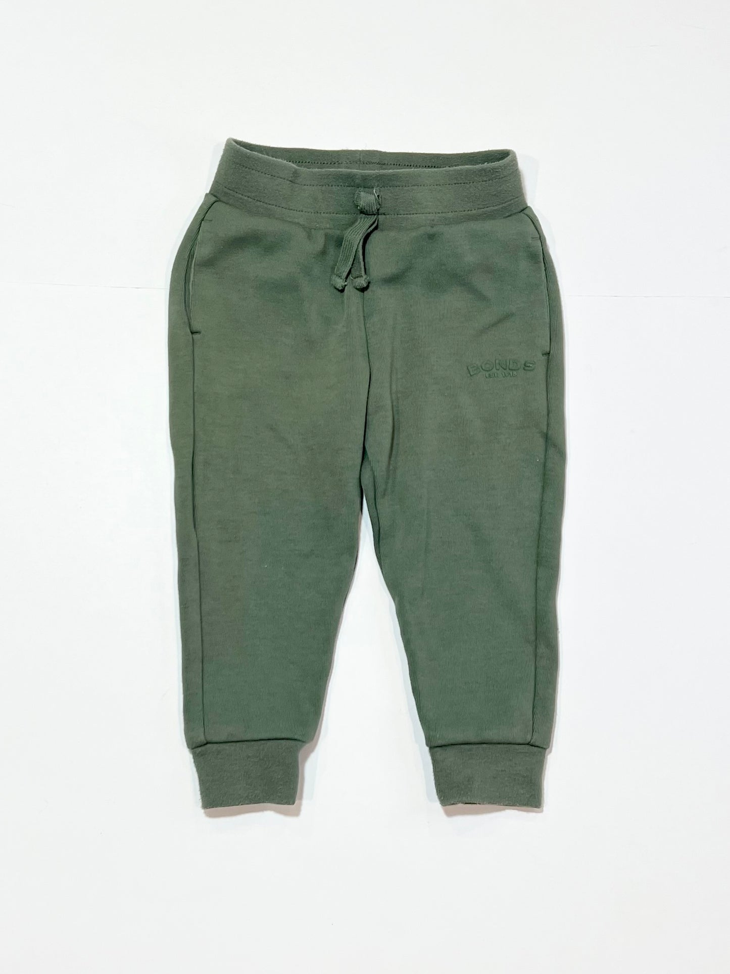 Green sweat tech trackies - Size 2