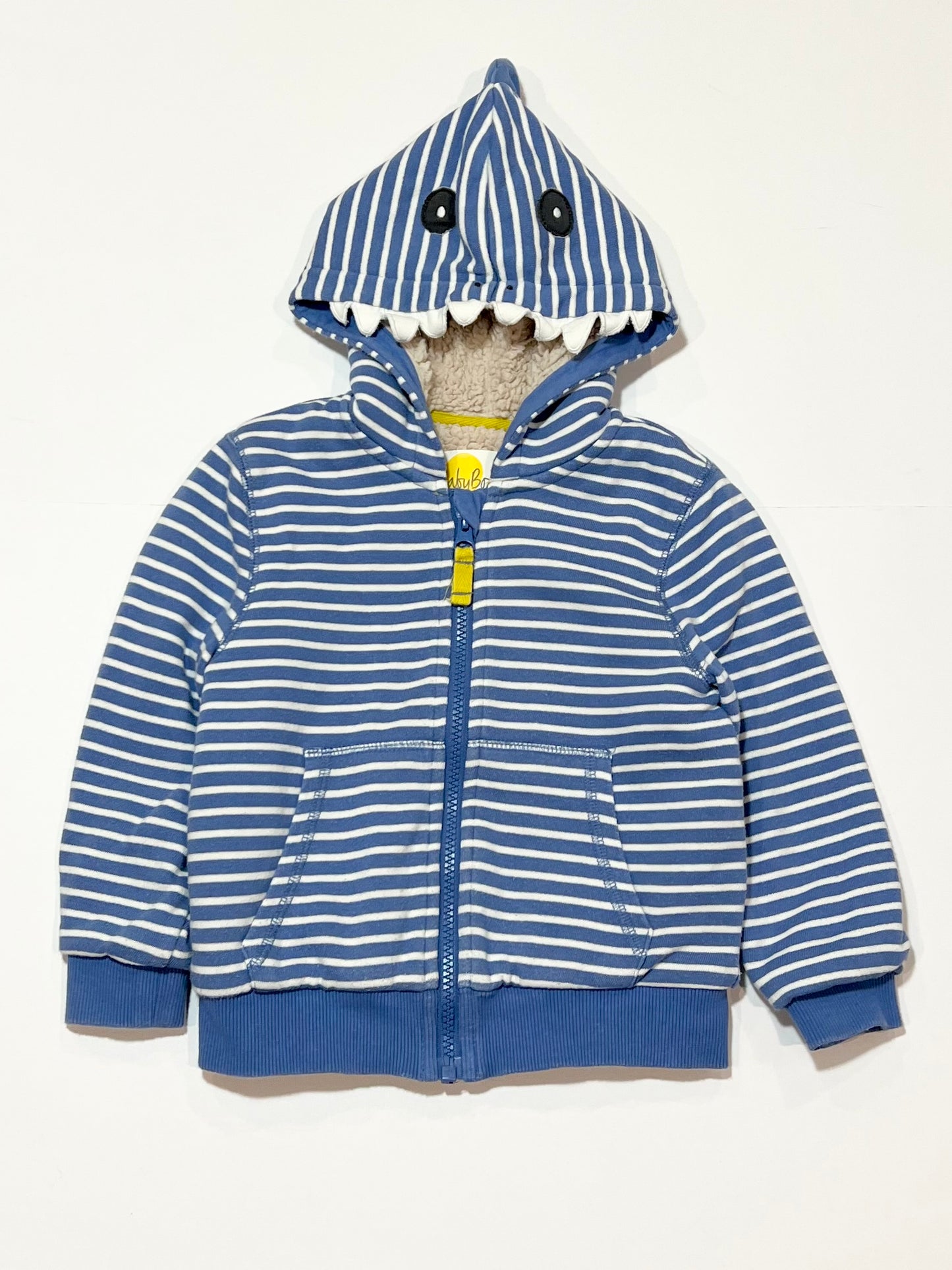 Striped shark sherpa hoodie - Size 2-3