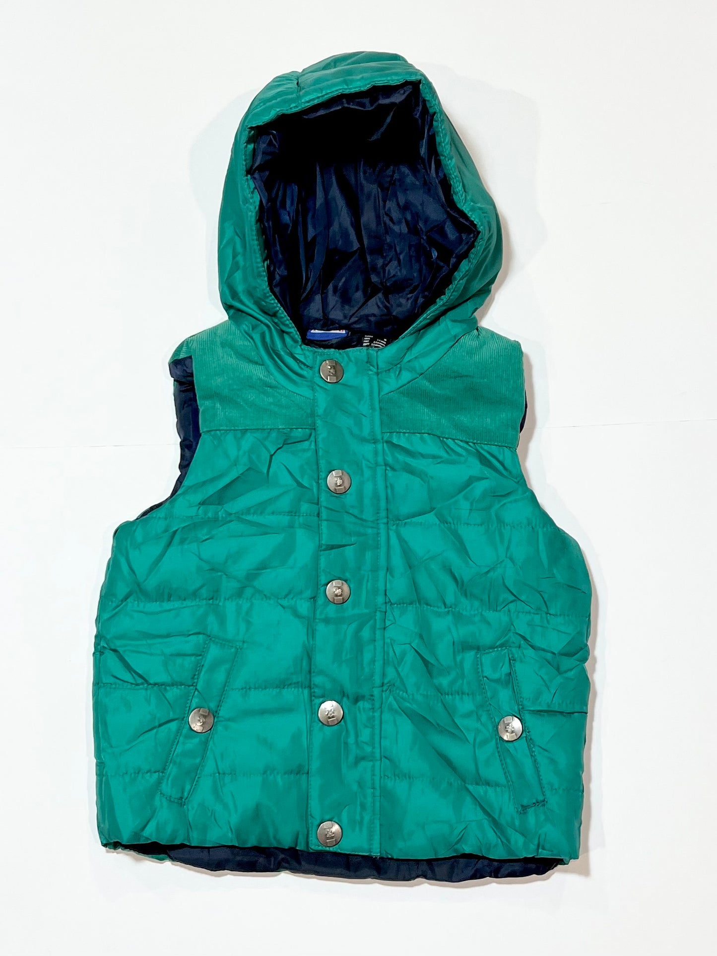 Green puffer vest brand new - Size 2-3