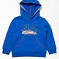Blue race car hoodie - Size 4