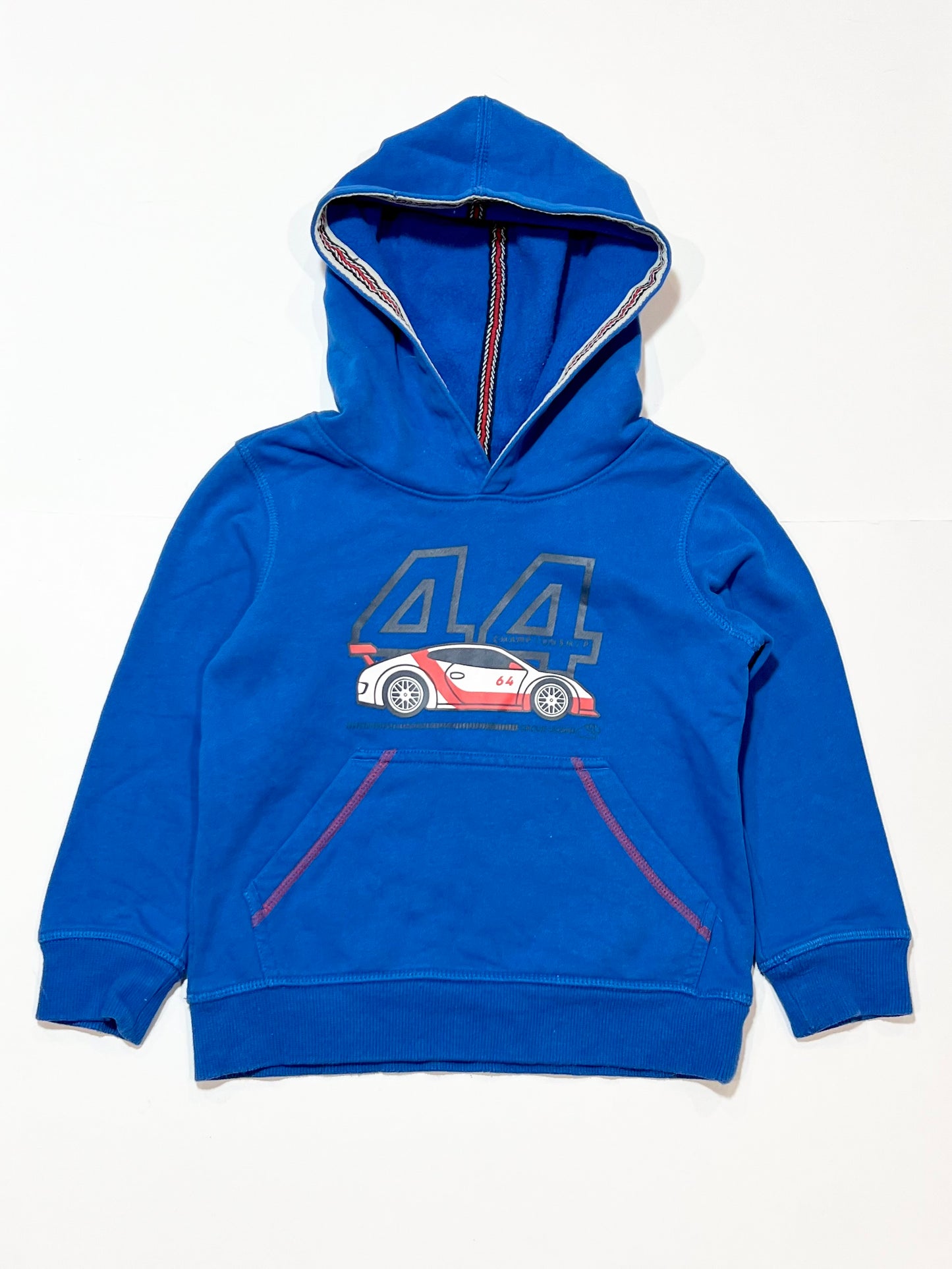 Blue race car hoodie - Size 4