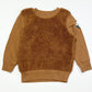 Brown fluffy sweater - Size 4-5