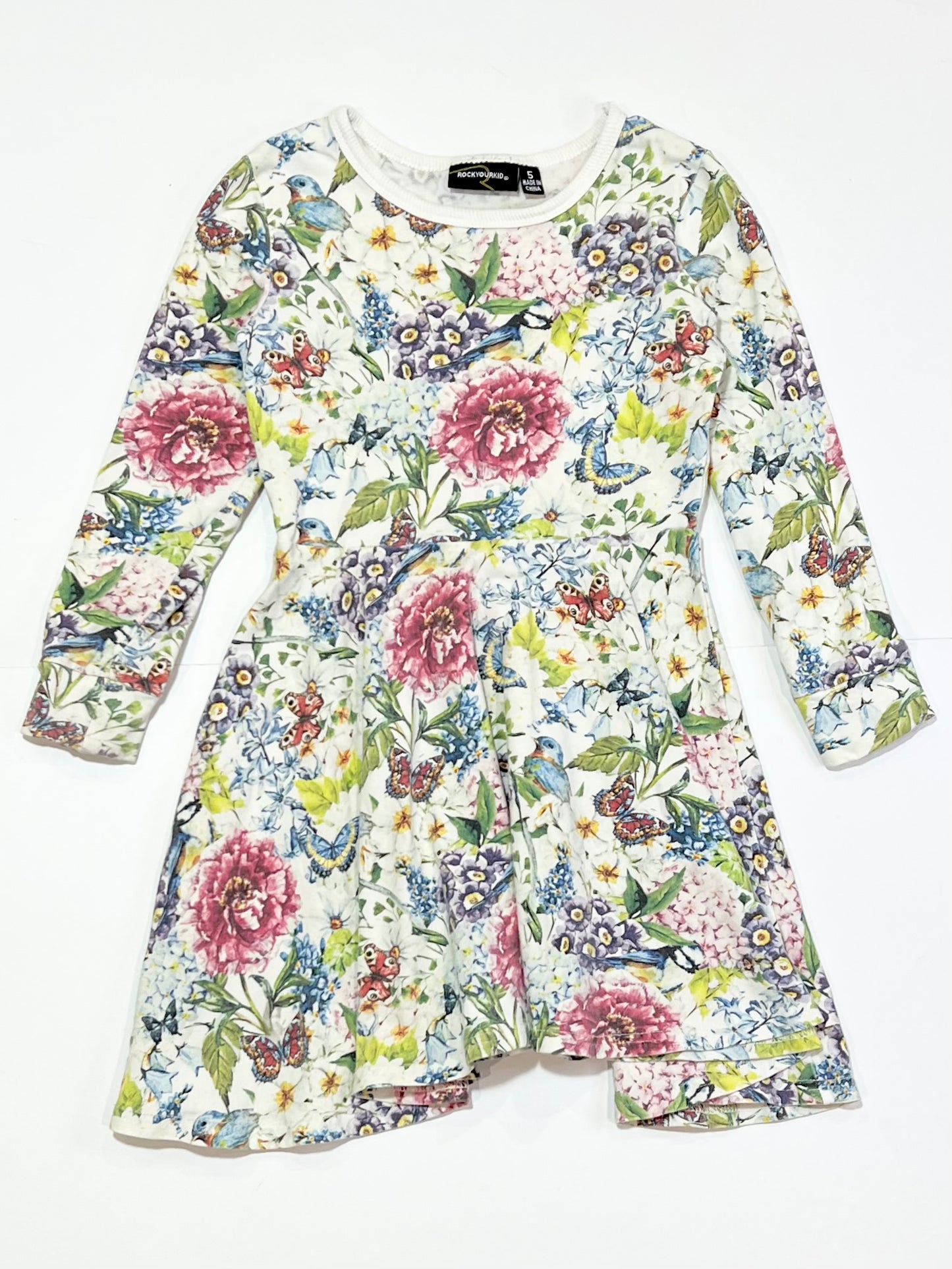 Floral jersey dress - Size 5