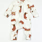 Sausage dog zip onesie - Size 000