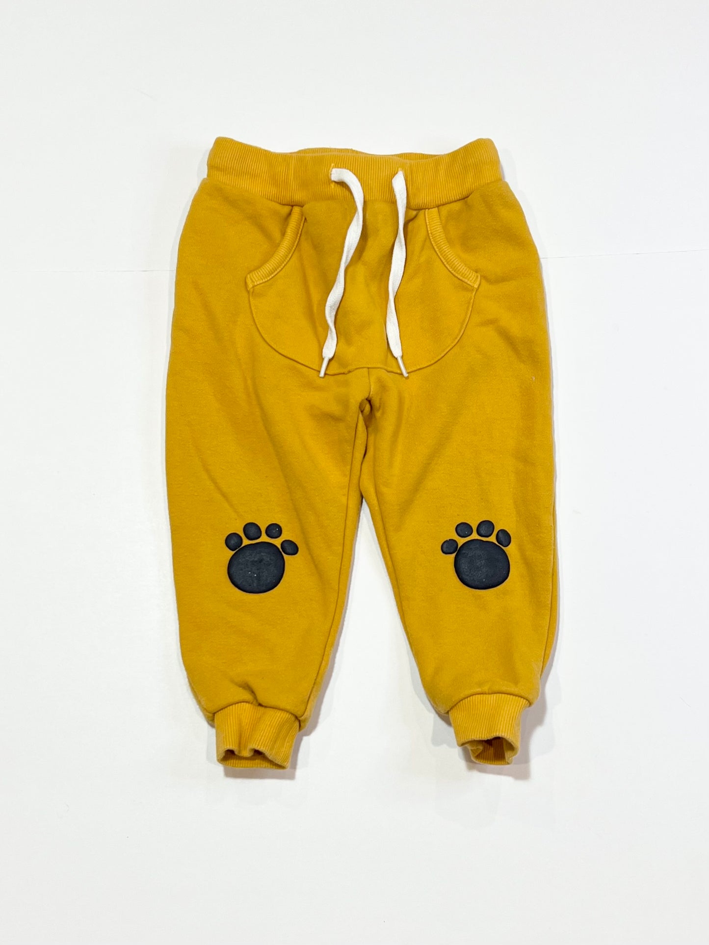 Yellow paw print trackies - Size 1