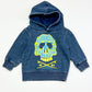 Blue skull hoodie - Size 1-2