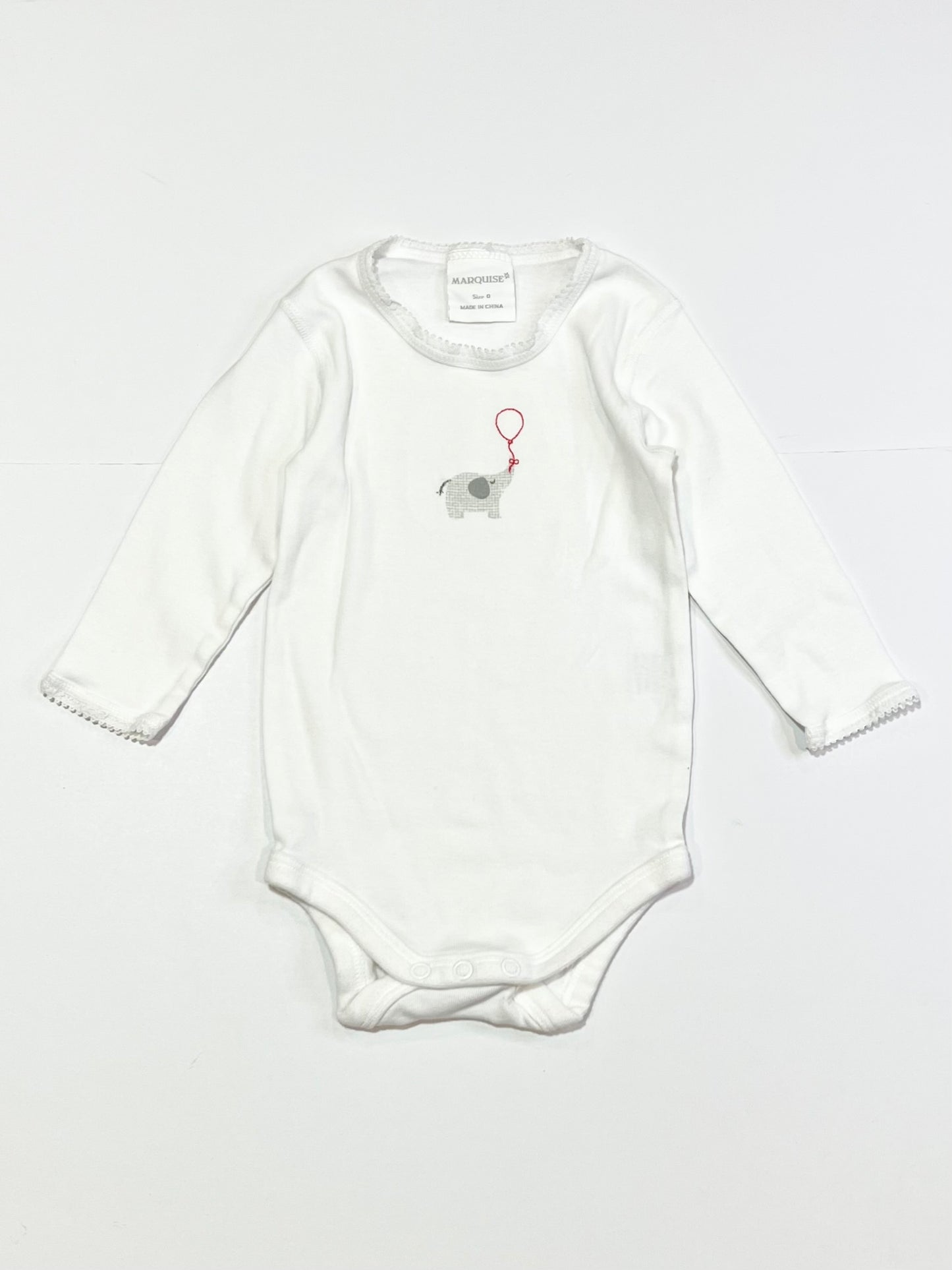 Elephant lace trim bodysuit - Size 0