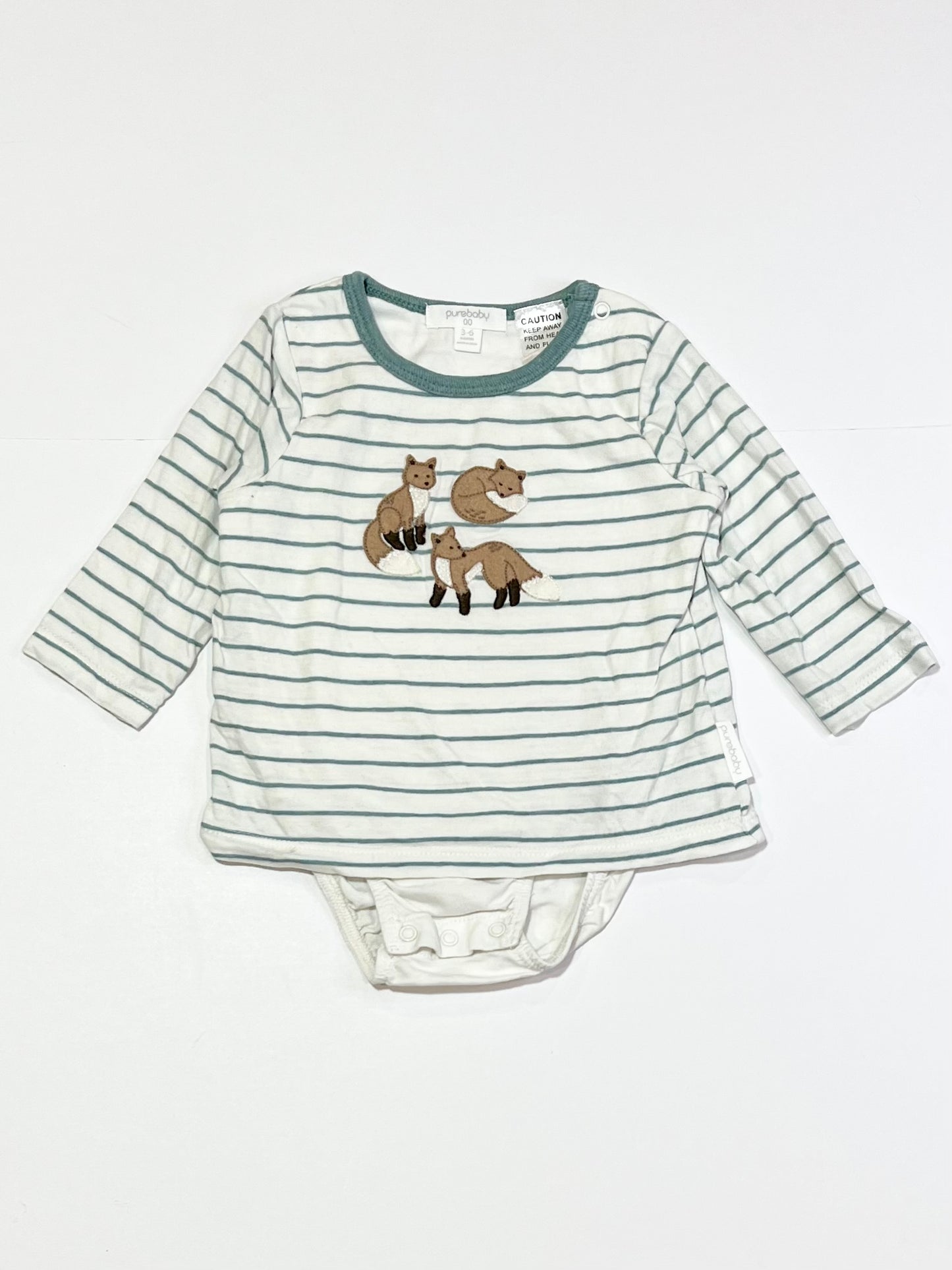 Striped fox bodysuit - Size 00