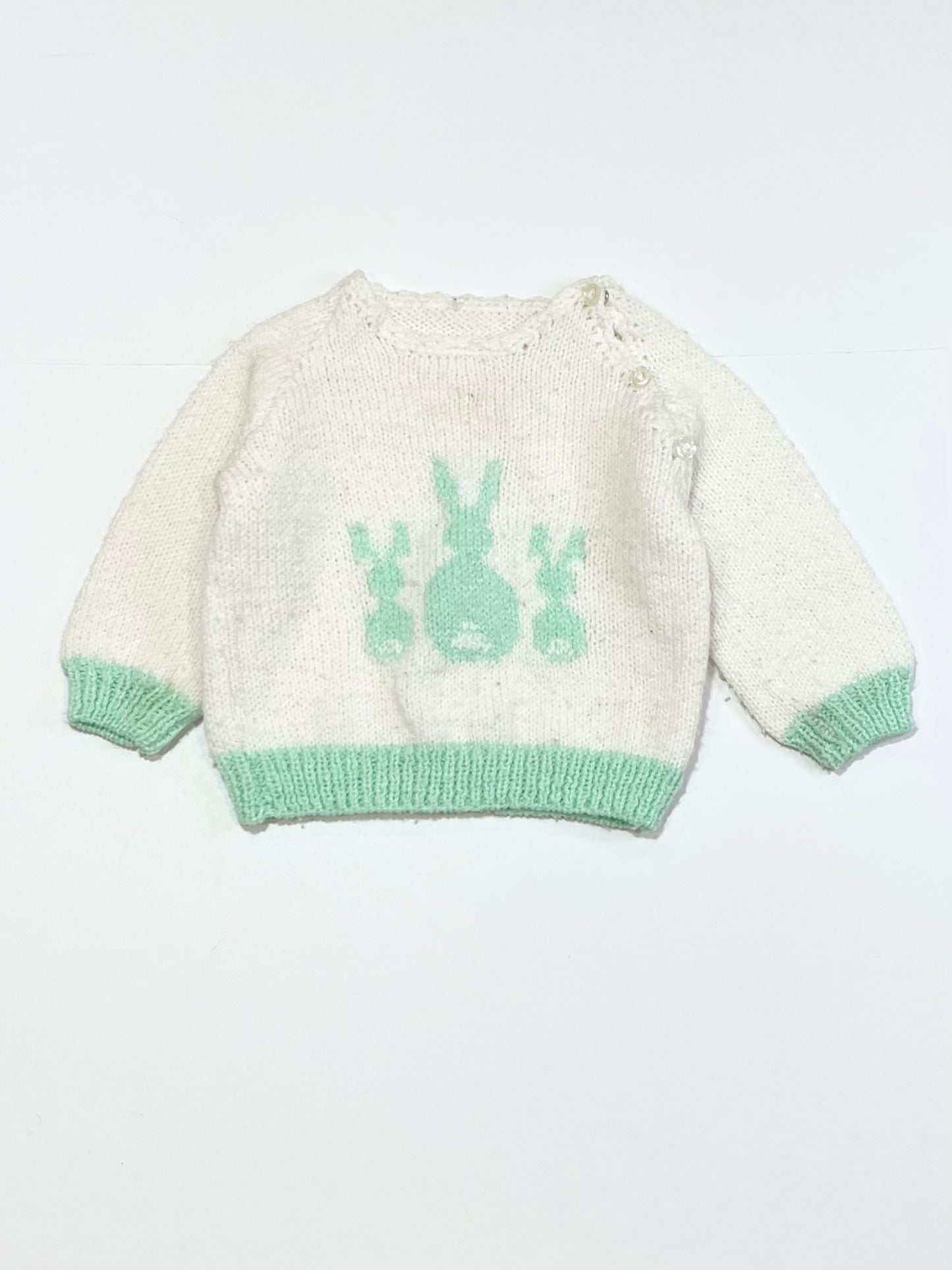 Green bunny jumper - Size 00