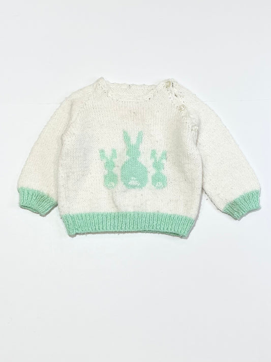Green bunny jumper - Size 00