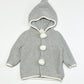 Grey knit pompom jacket - Size 00