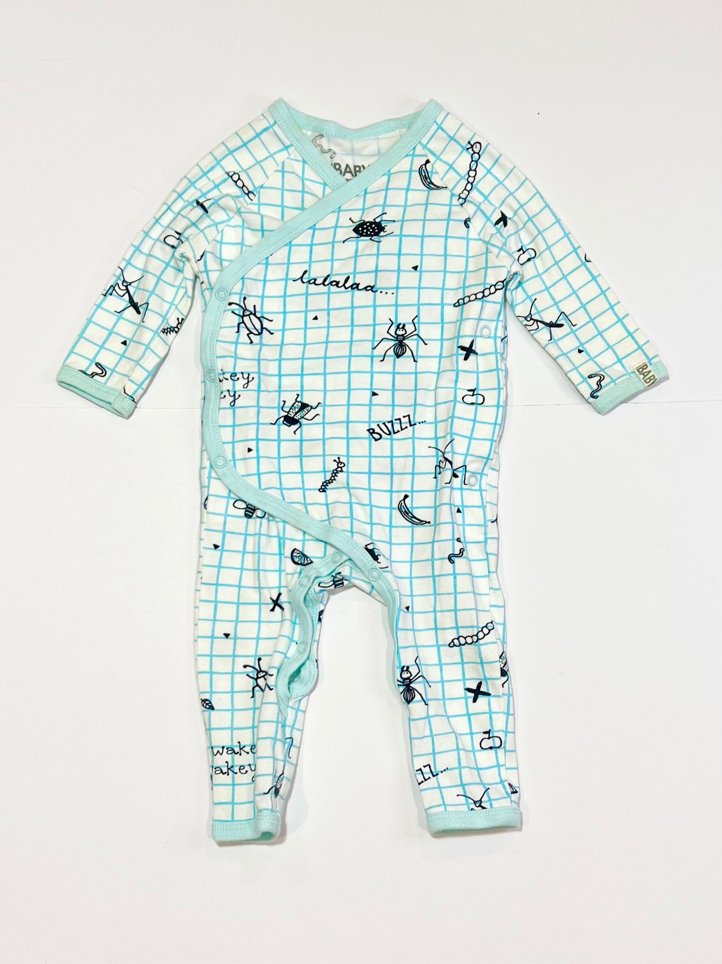 Blue insects onesie - Size 00