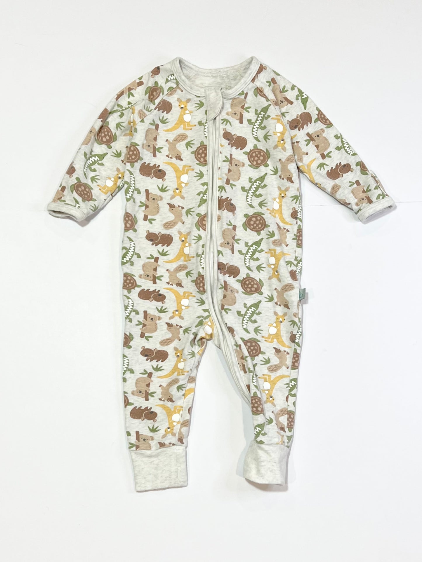 Aussie animals zip onesie - Size 00