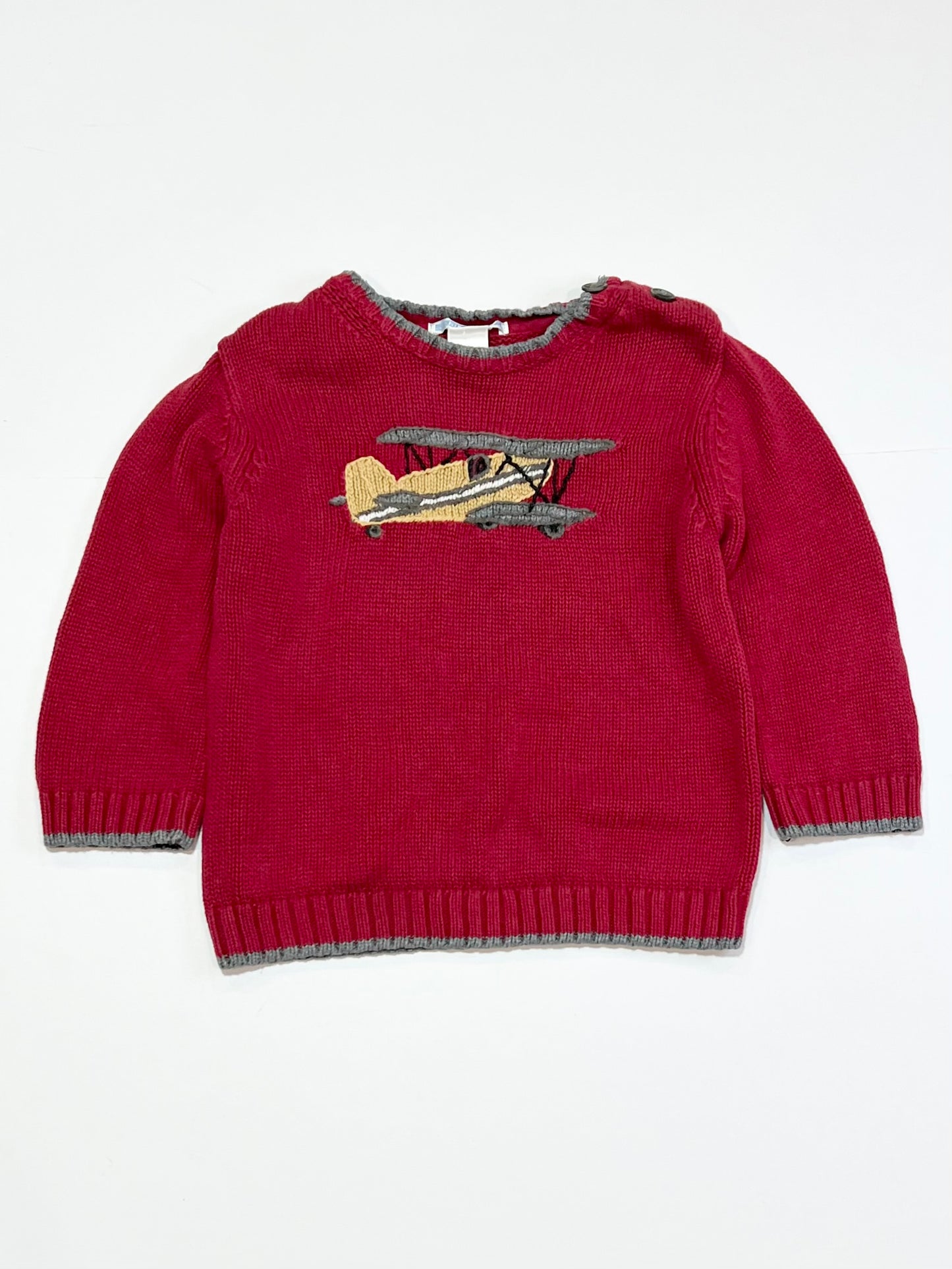 Red aeroplane jumper - Size 2