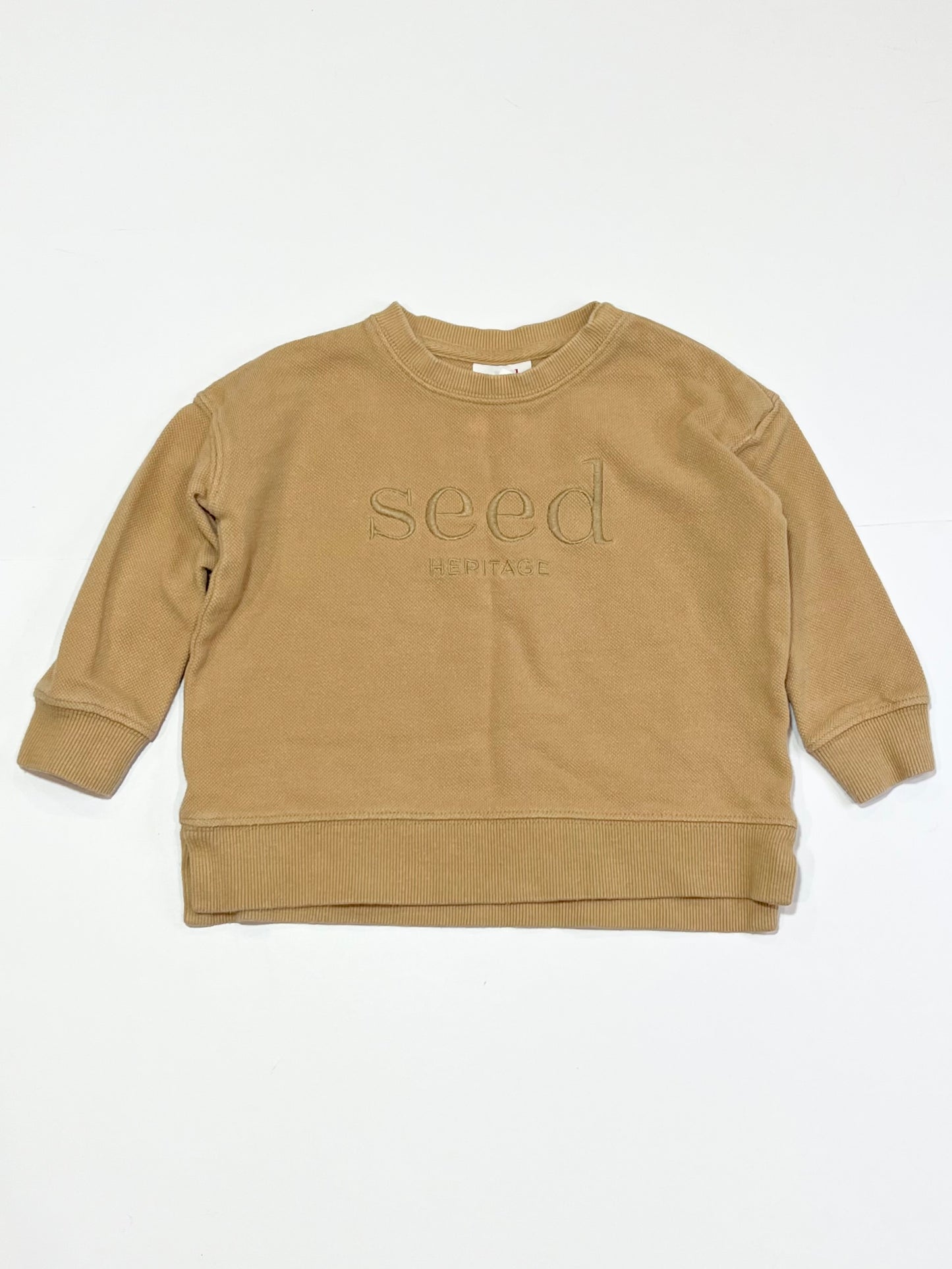 Brown waffle sweater - Size 2