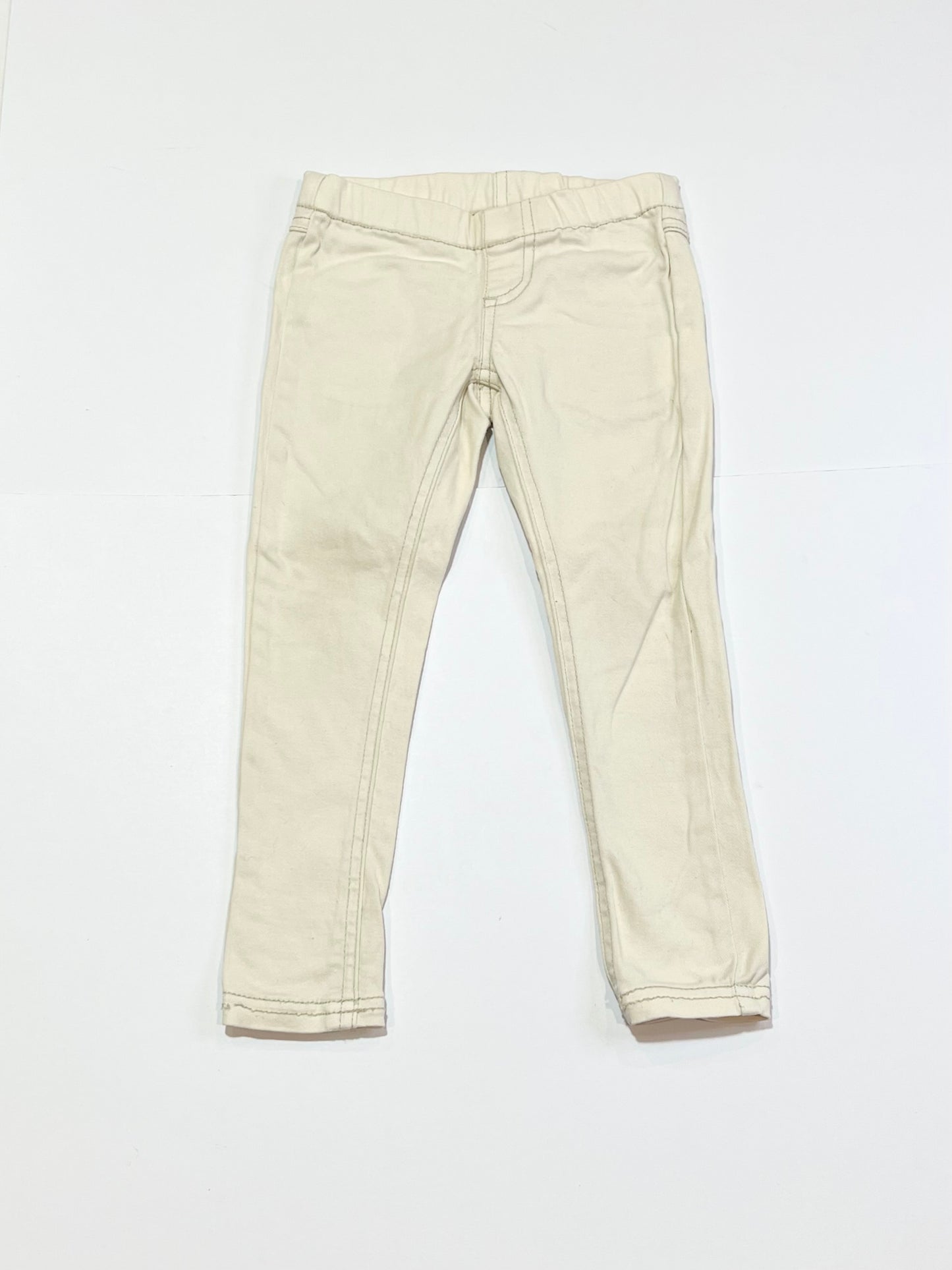 Cream jeggings - Size 1-2