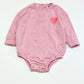 Pink heart bodysuit - Size 1