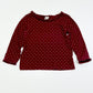 Spotty maroon top - Size 1