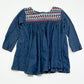 Blue embroidered jersey top - Size 1